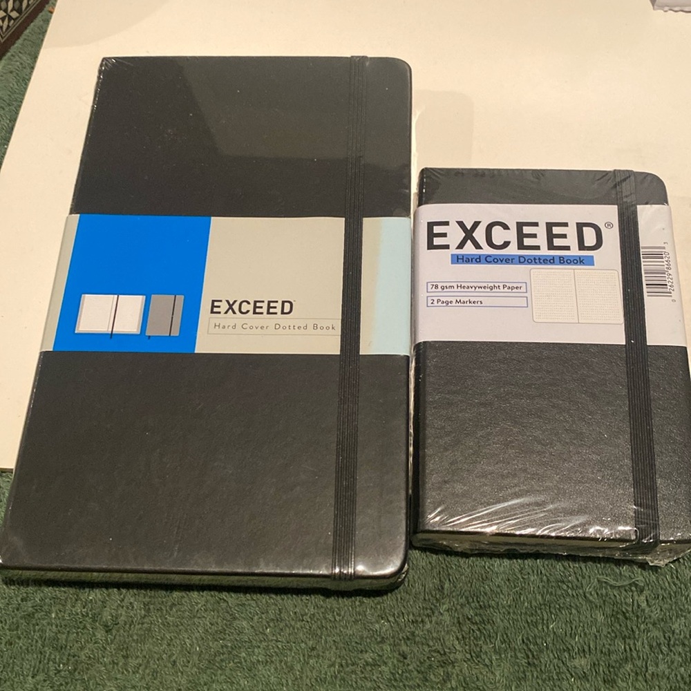 NWT Set of 2 Exceed Dotted Hardcover Notebooks